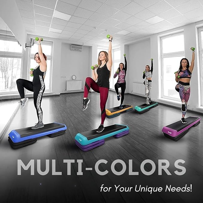 Adjustable Aerobic Exercise Step Platform with 4 Adjustable Risers K657