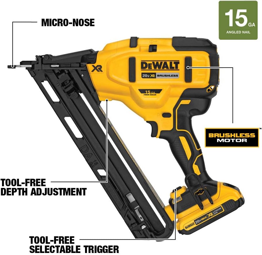 20V MAX Cordless Angled Finish Nailer Kit N865501