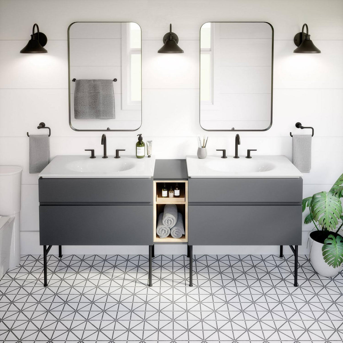 White 33 in. Vanity Top Sink M901010