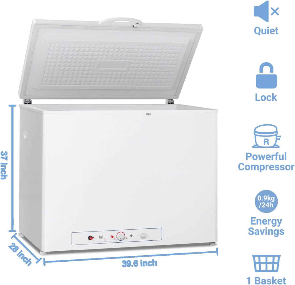 White Propane Freezer 7 Cu.Ft with Lock E5952