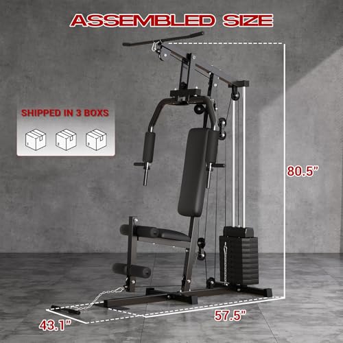 Full Body Workout Station with 100LBS Weight Stack F3706