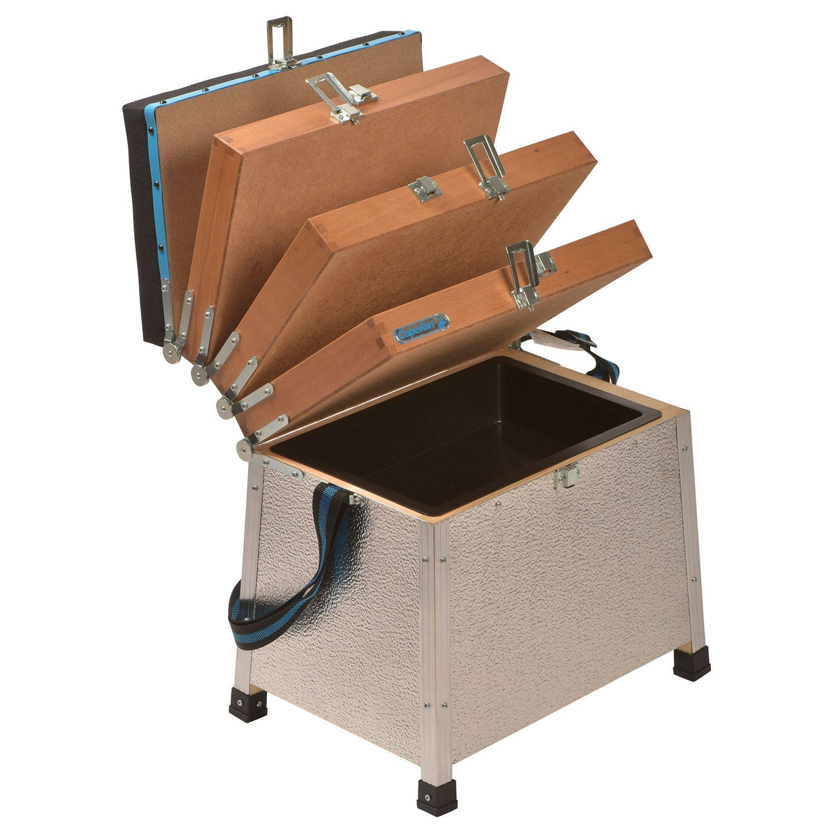 3-Tray Still Fishing Seat Basket in Ochre S9211