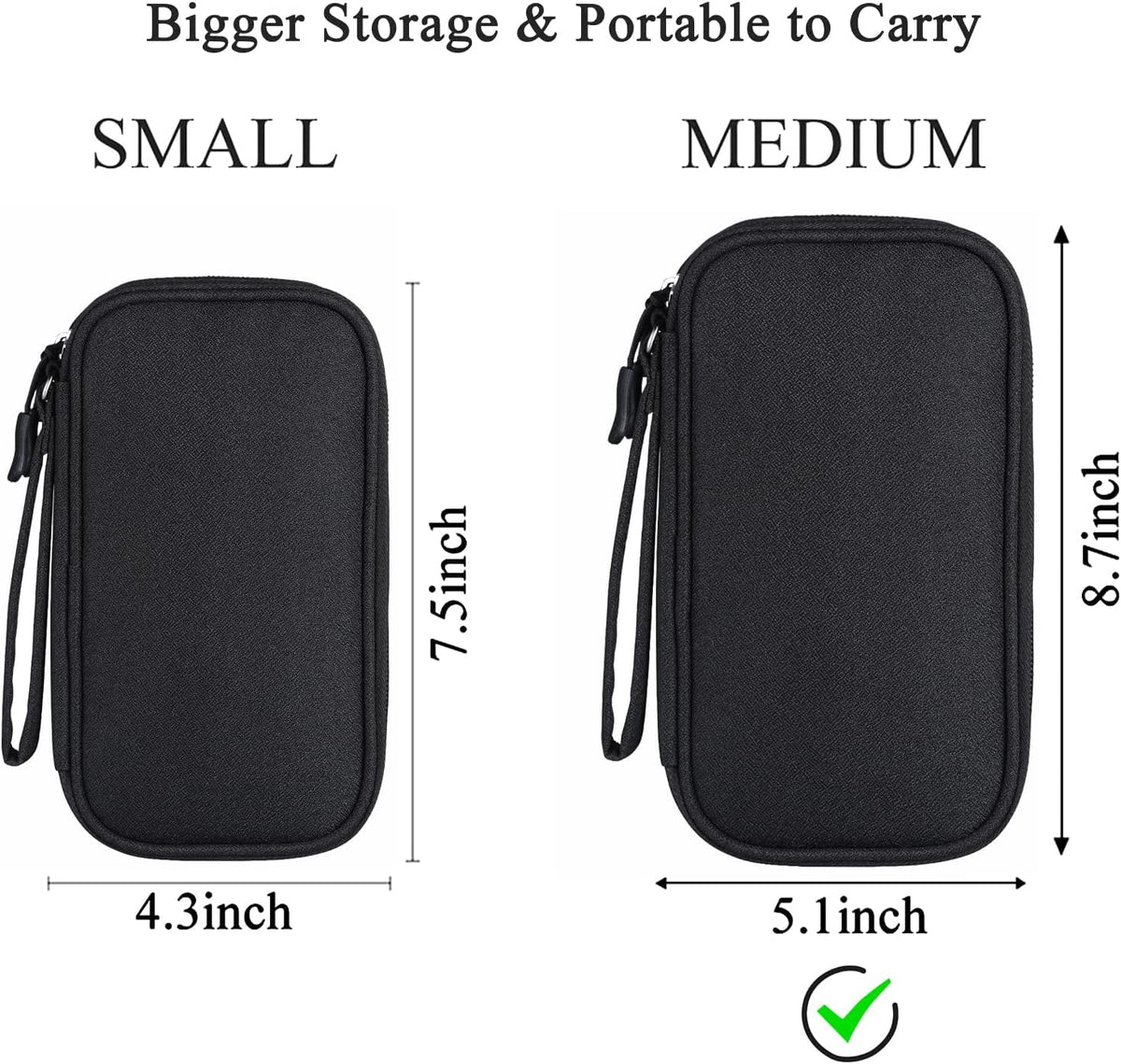 Compact Light Grey Travel Electronics Organizer Bag M937742