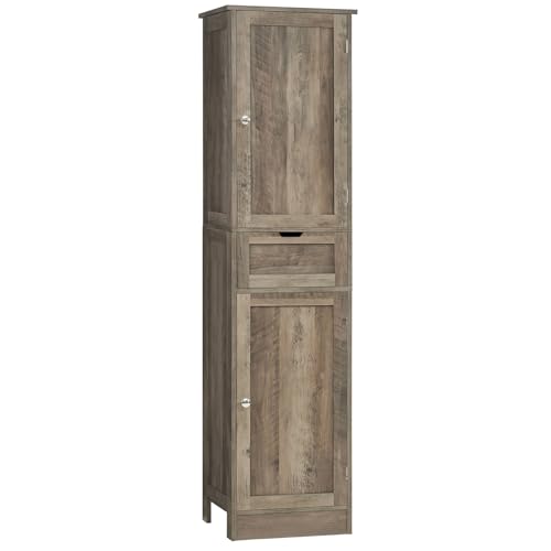 White 67" Tall Bathroom Cabinet with 2 Doors & 1 Drawer Z81253