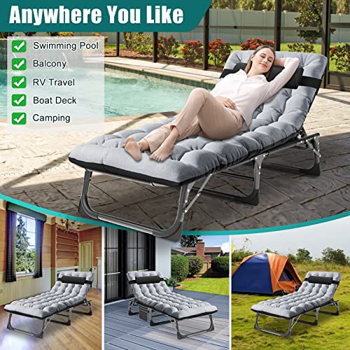 Oversized Heavy Duty Folding Camping Cot with Carry Bag, 2Pack Q783715