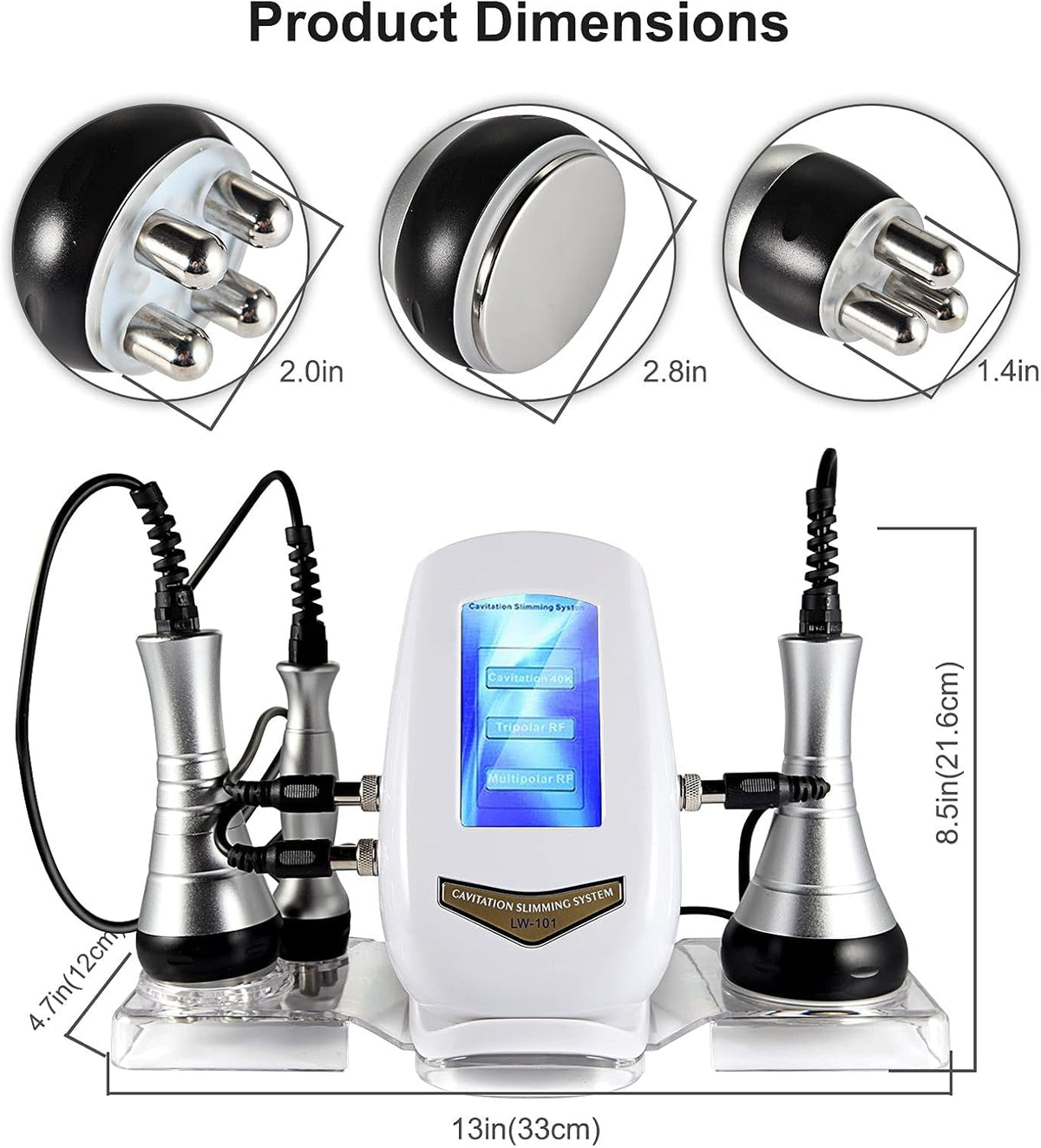 High Frequency Facial Machine with 3 Massage Heads D7177