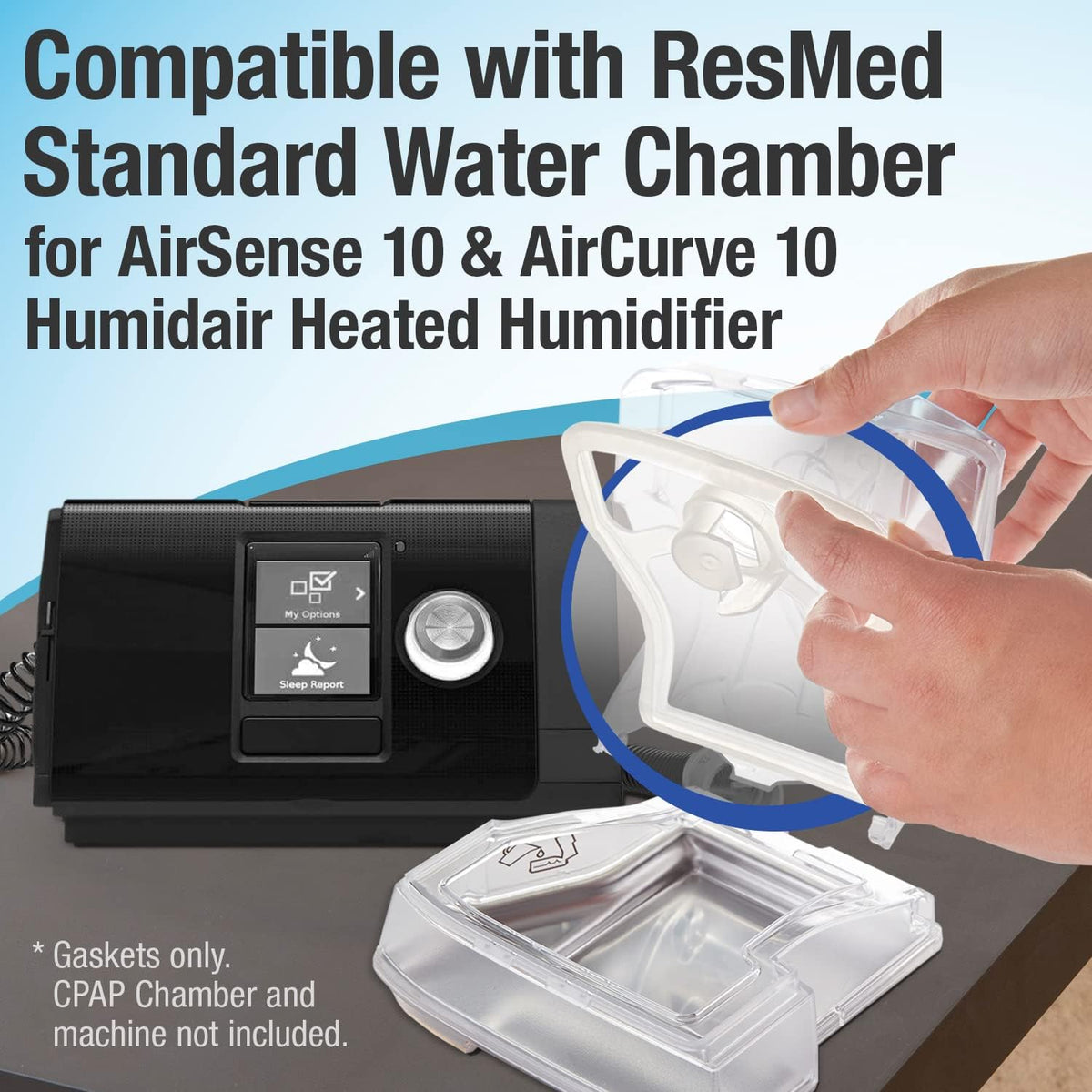[2 Pack] Replacement Gaskets for ResMed AirSense 10 Water Chamber Z454946