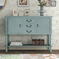 45'' White Console Table with 3 Drawers, 2 Cabinets and 1 Shelf I194654