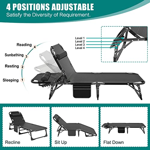 Oversized Heavy Duty Folding Camping Cot with Carry Bag, 2Pack Q783715