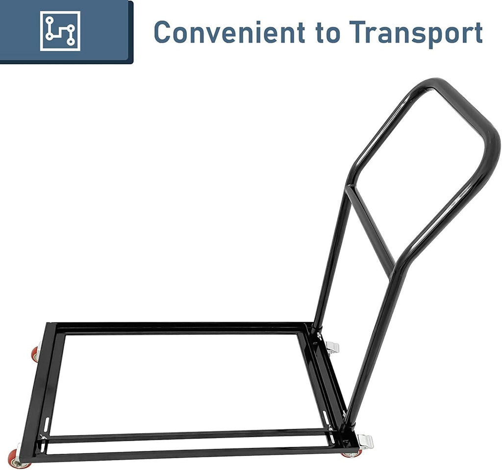 Black Folding Chair Dolly Steel Frame I345