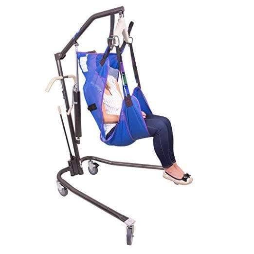 Personal Hydraulic Patient Body Lift with Medium Full Body Mesh Sling T6193