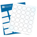 Round Labels, 100 Sheets, Clear Gloss Laser W8841