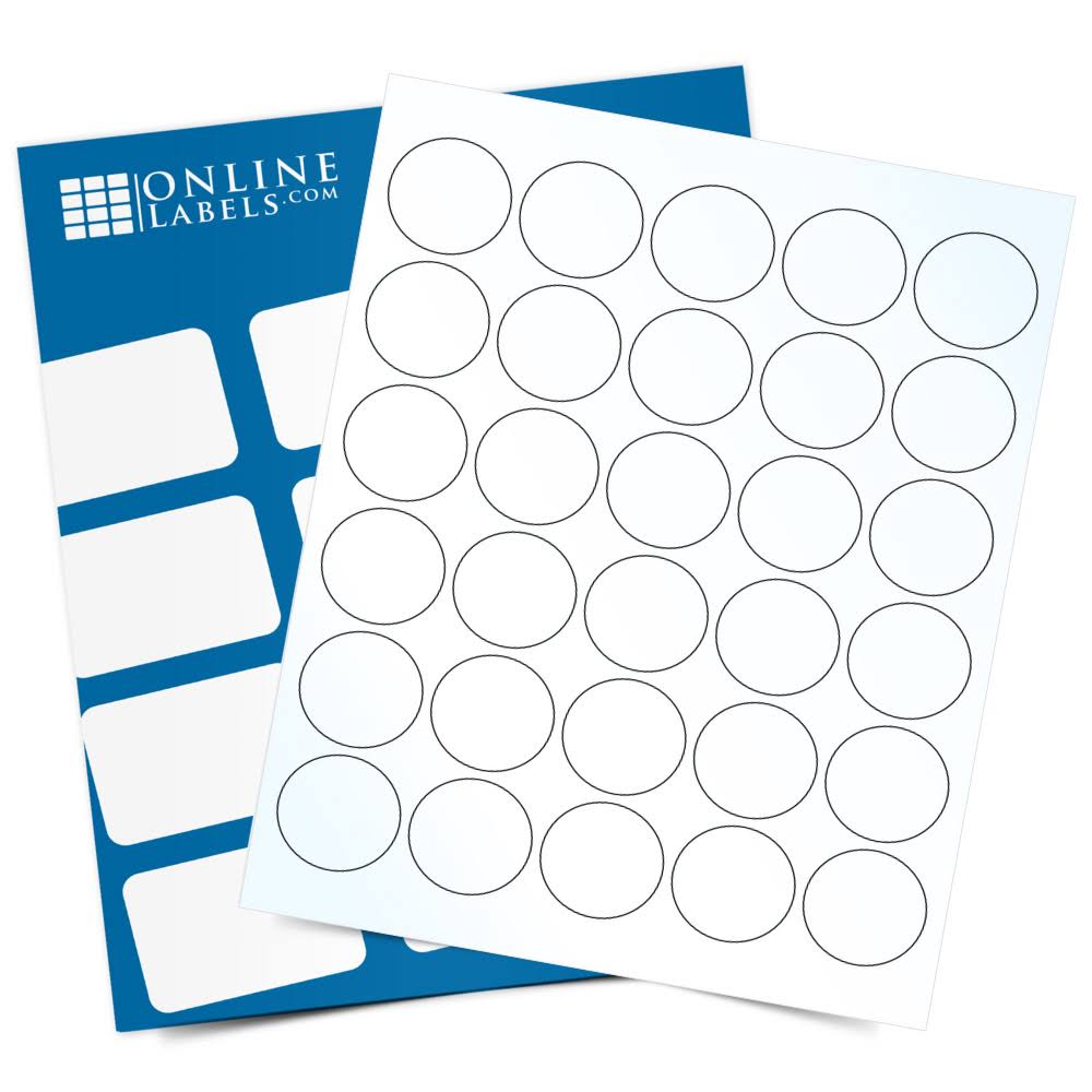 Round Labels, 100 Sheets, Clear Gloss Laser W8841