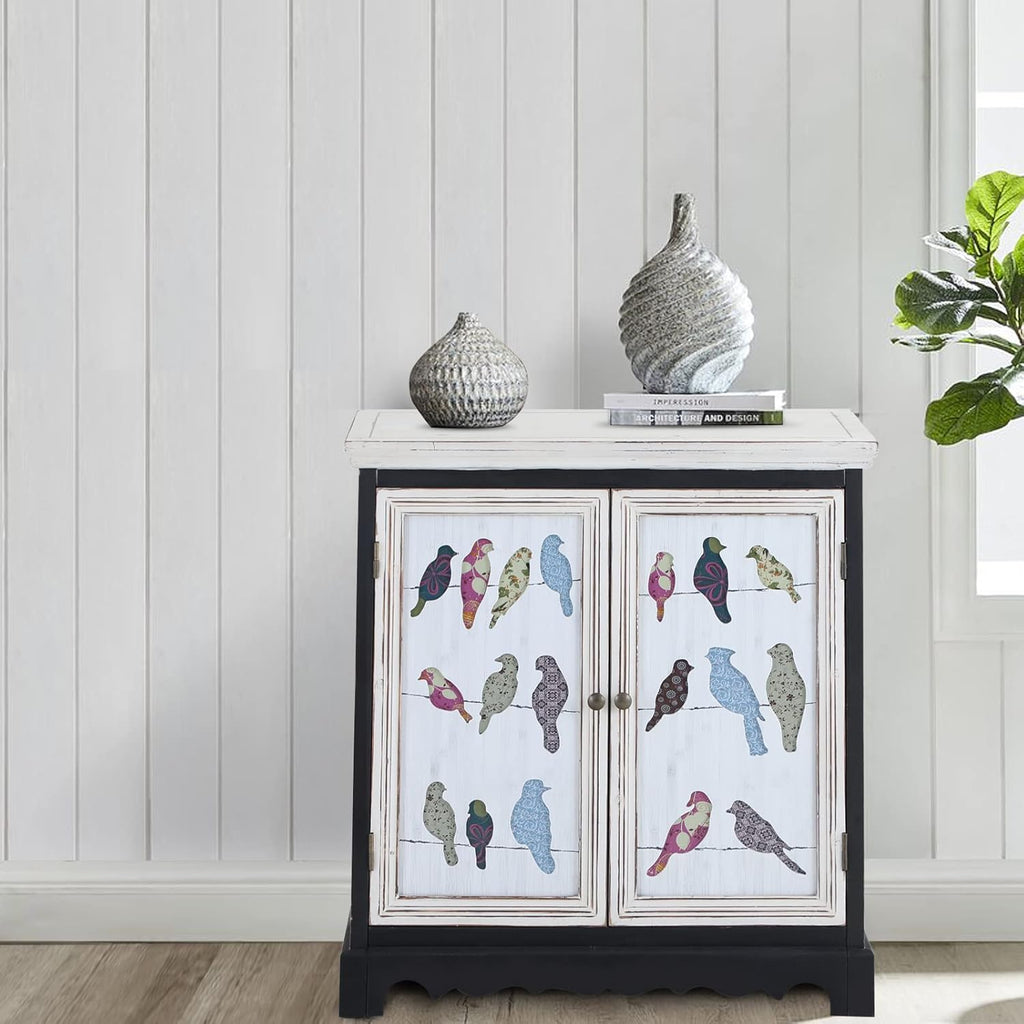 White Storage Cabinet with 2 Doors B72433