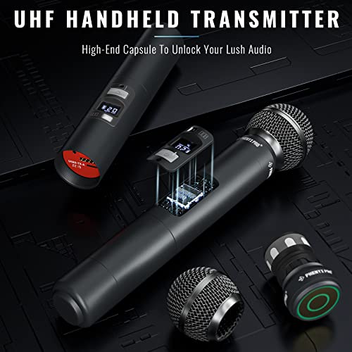 Quad Channel Wireless Microphone System with 4 Handheld Dynamic Microphone Q71763