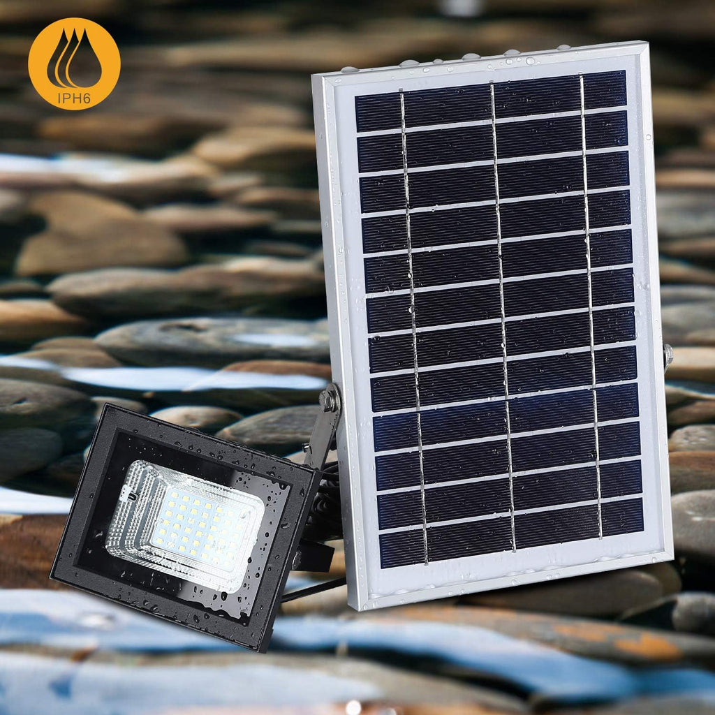 Dual 42 LEDs 6500K Dusk to Dawn IP65 Waterproof Solar Flood Lights Q42546