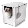 Flip Litter Box with Scoop and Reusable Liner Q38045