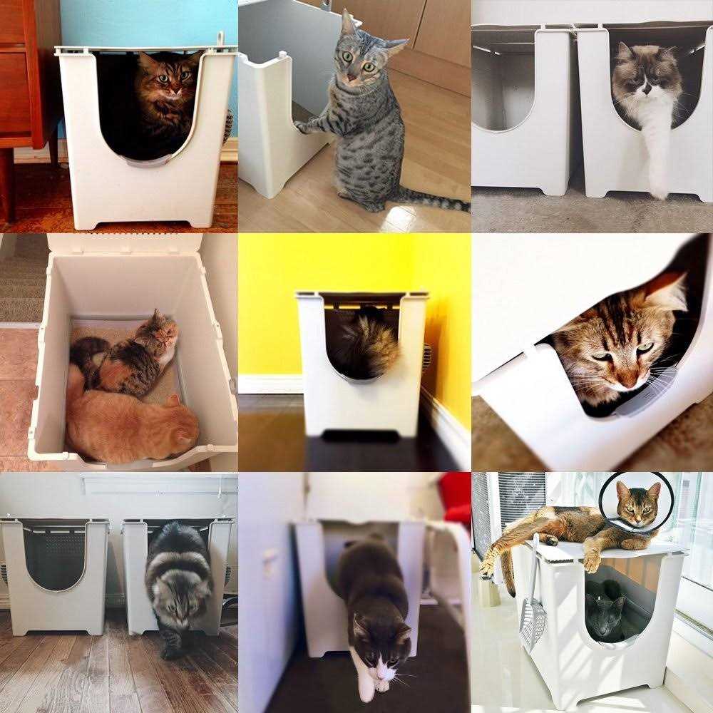 Flip Litter Box with Scoop and Reusable Liner Q38045