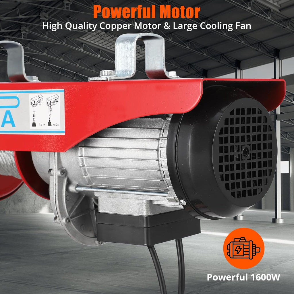 Electric Hoist 1760lbs 39FT Single Cable Lifting Height Steel Wire Winch L981004