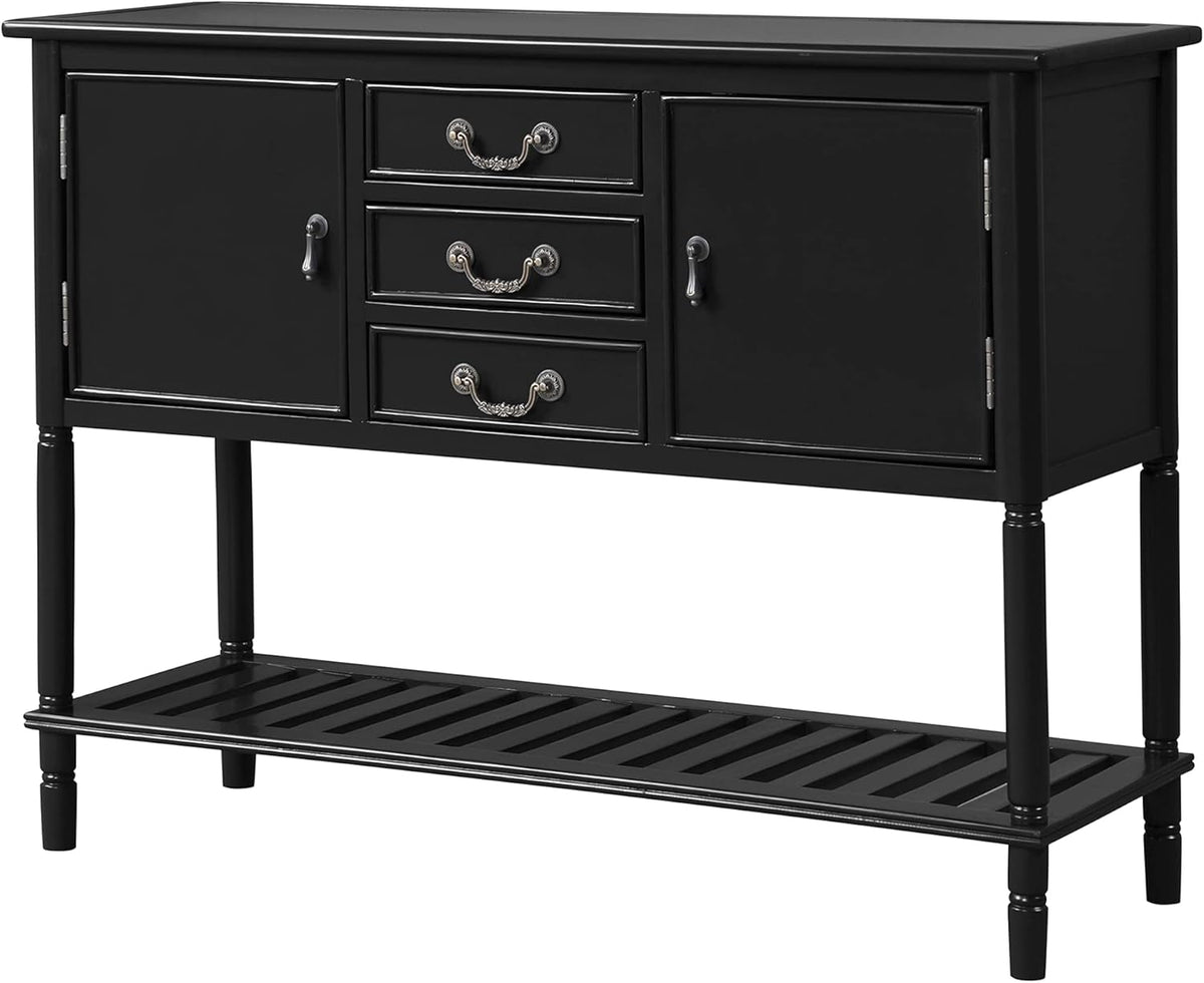 Solid Wood Console Table with 3 Drawers, 2 Cabinet and 1 Shelf N686668