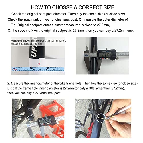 Extra Long Bicycle Seatpost with Micro Adjust Clamp W897