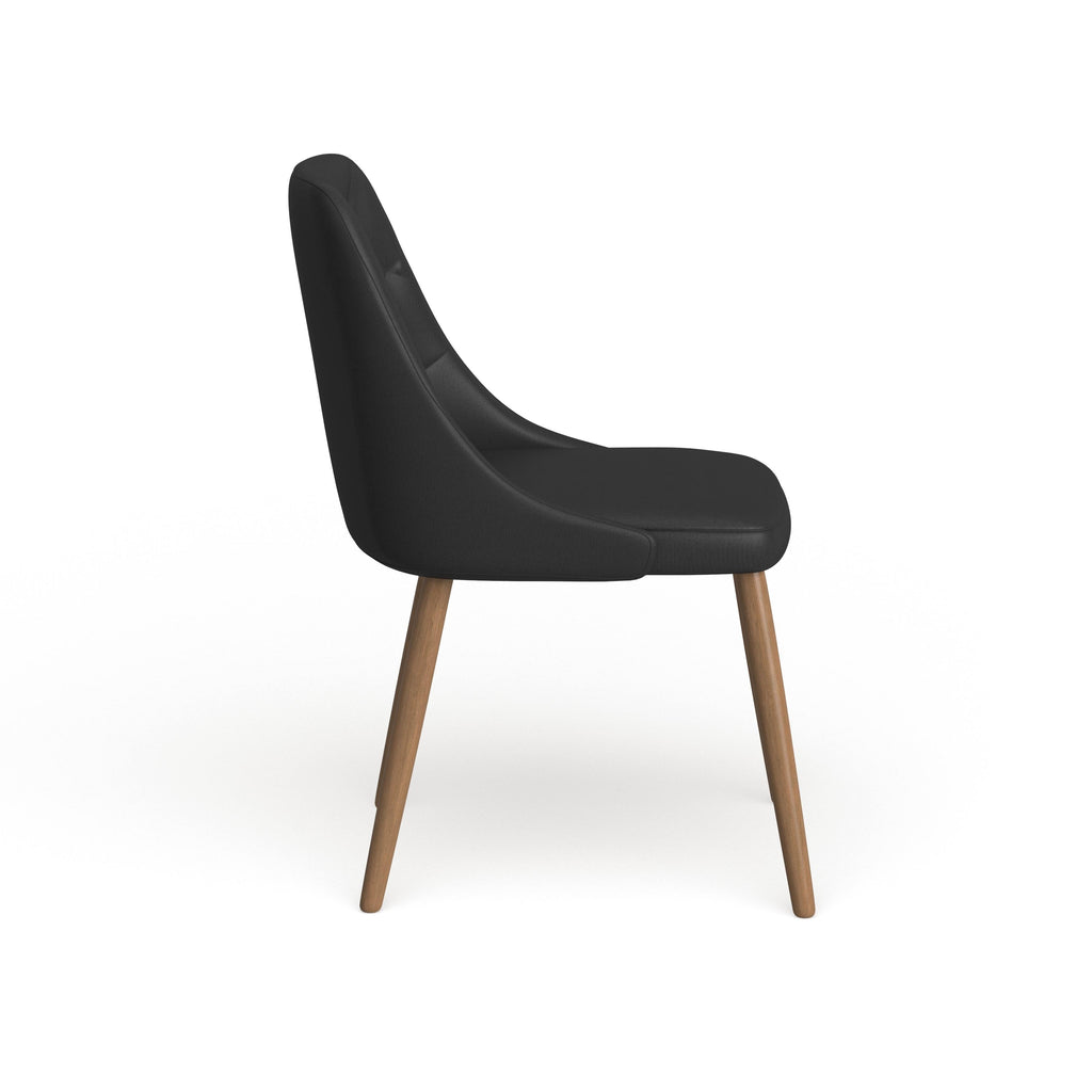 Cream Faux Leather Tufted Accent Chair N8603