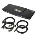 2-Port Dual Monitor HDMI KVM Switch 4K@60Hz with HDMI Cables I15047