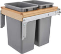 Double 50-Qt Top Mount Pullout Trash Container Bin with Soft-Close Slides U8658