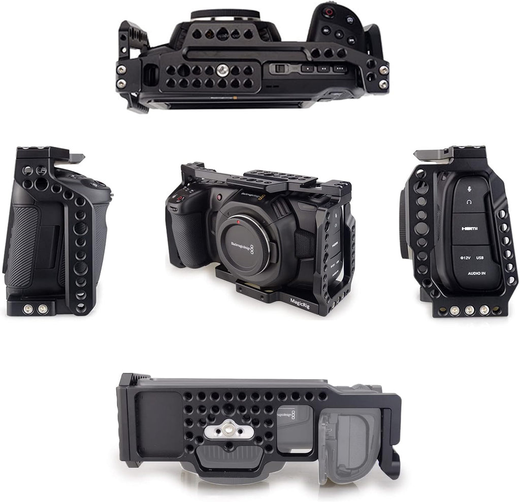 Video Camera Cage Kit with Top Handle SSD Mount HDMI Cable Clamp D782
