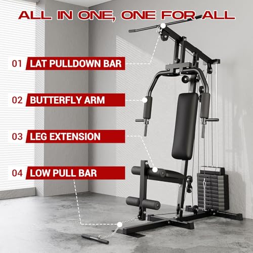 Full Body Workout Station with 100LBS Weight Stack F3706