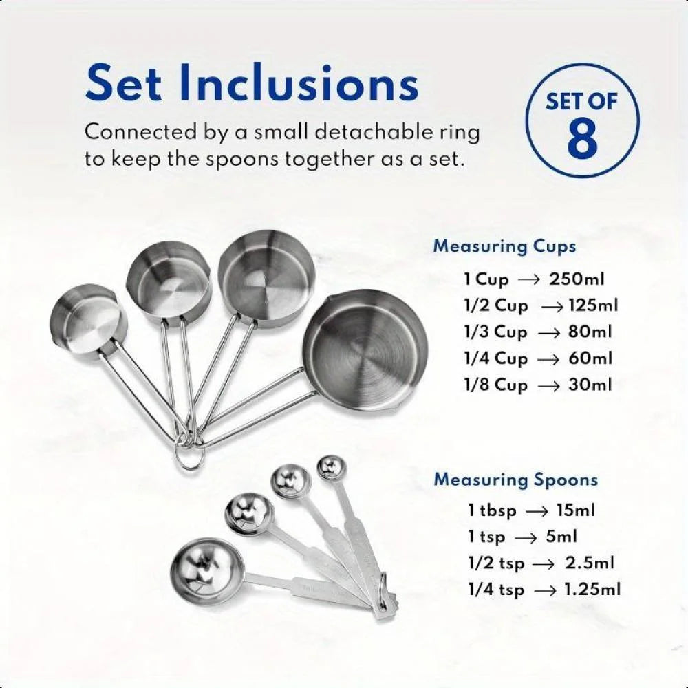 Stainless Steel Measuring Spoons and Measuring Cups R148095