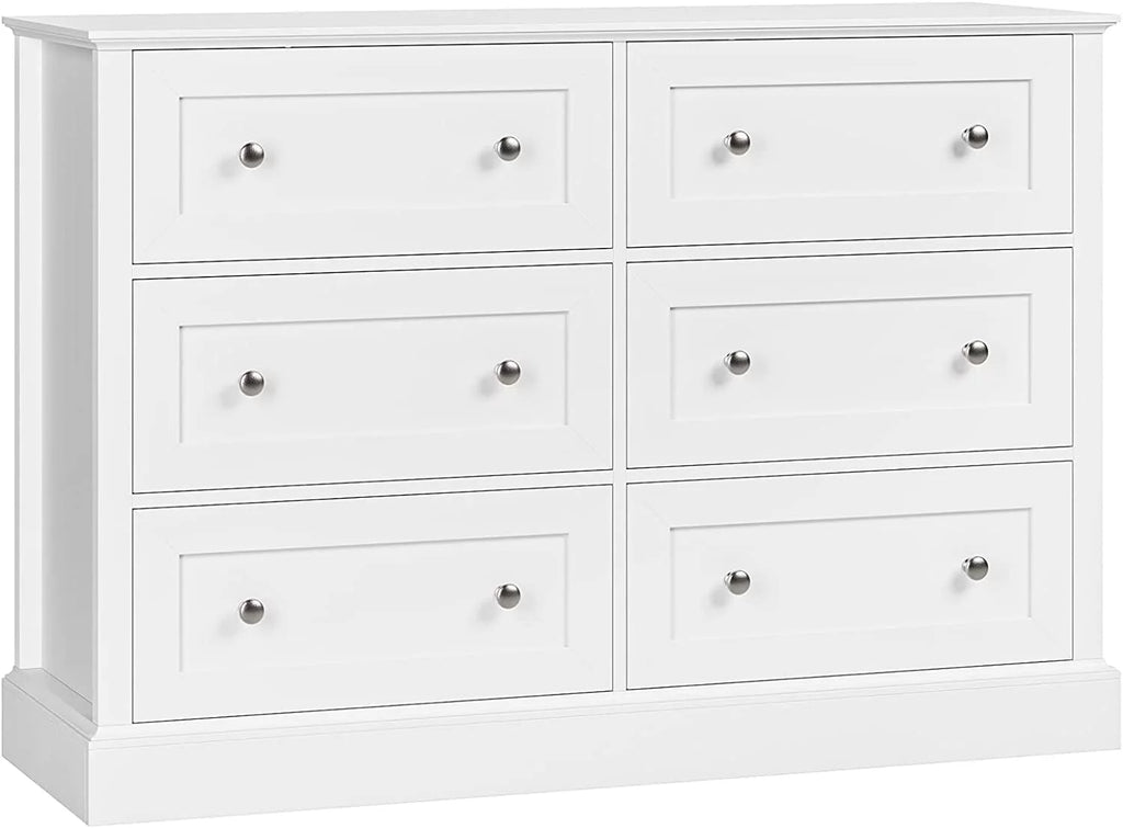 White 6 Drawer Double Dresser I5403