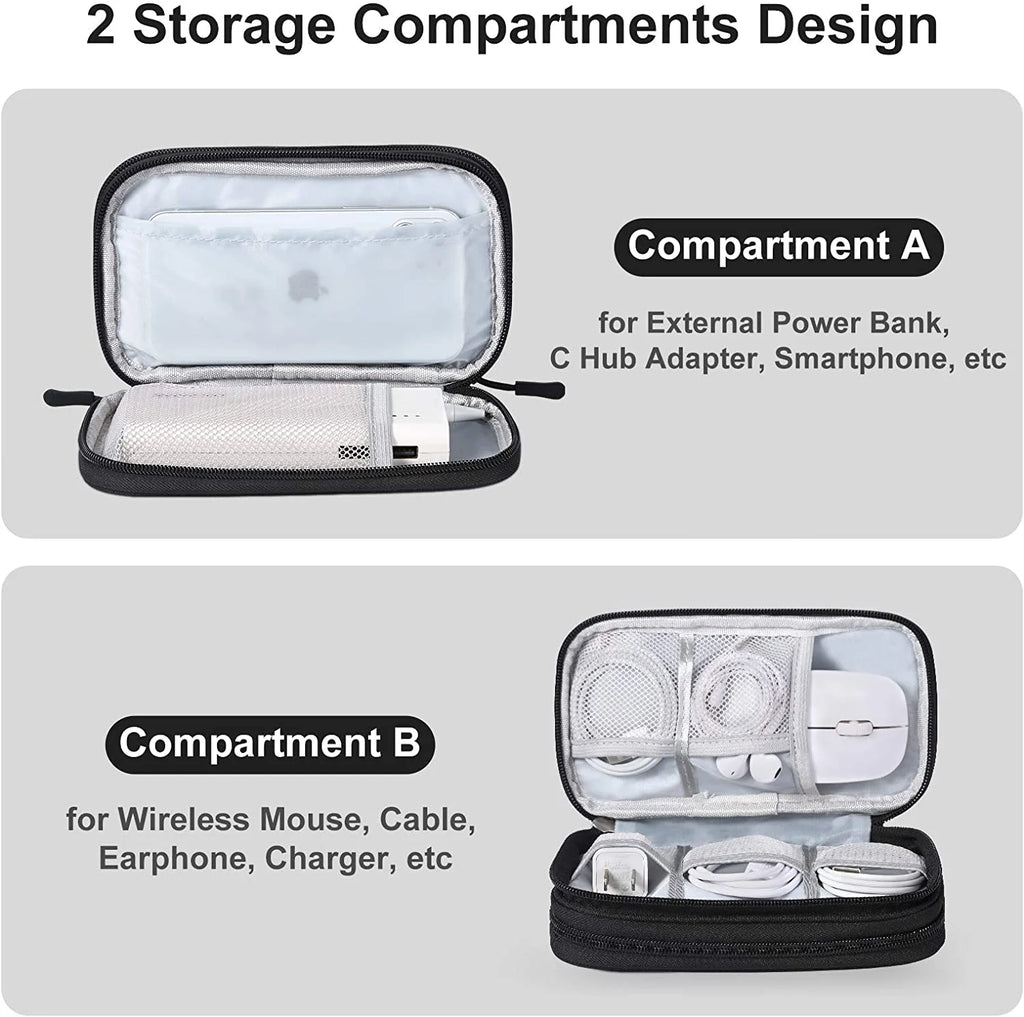 Compact Light Grey Travel Electronics Organizer Bag M937742