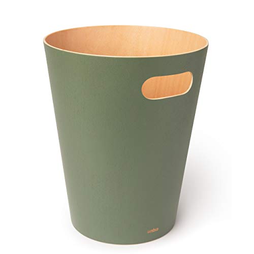 Natural 2 Gallon Wooden Trash Can O86658