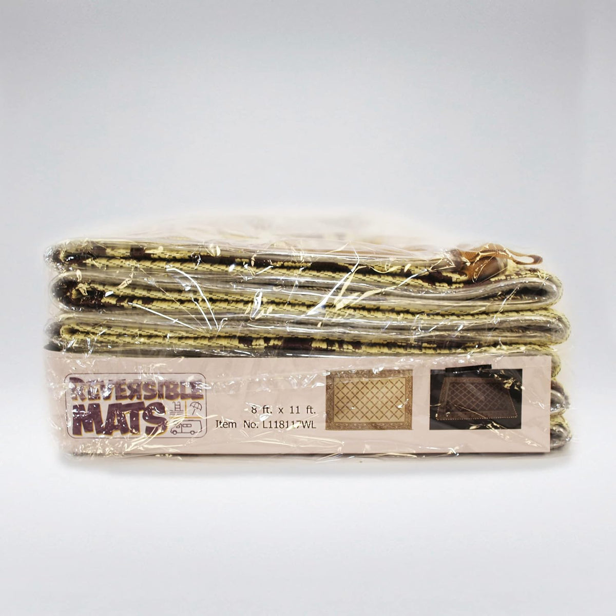 Brown Beige 8-Feet x 11-Feet Reversible Outdoor Mat I1223