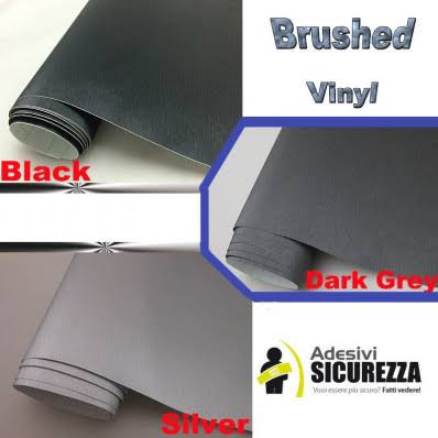 Brushed Gunmetal Aluminium Car Vinyl Wrap Film 152cm x 100cm Silver Brushed Aluminium O77123