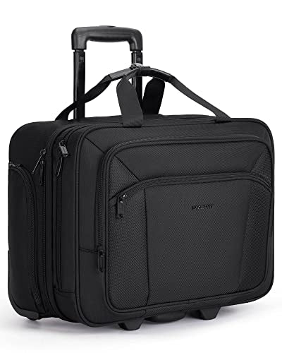 Black 17.3 Inch Rolling Laptop Bag H7688