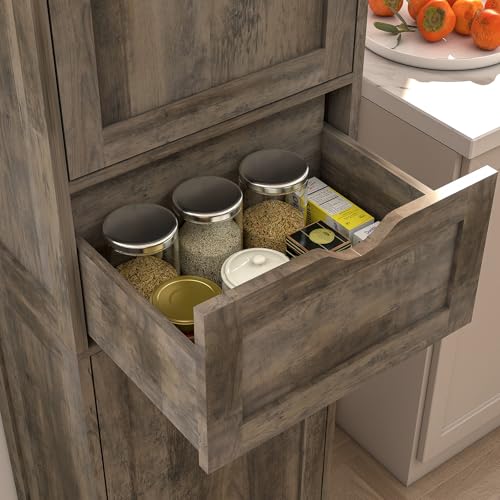 White 67" Tall Bathroom Cabinet with 2 Doors & 1 Drawer Z81253