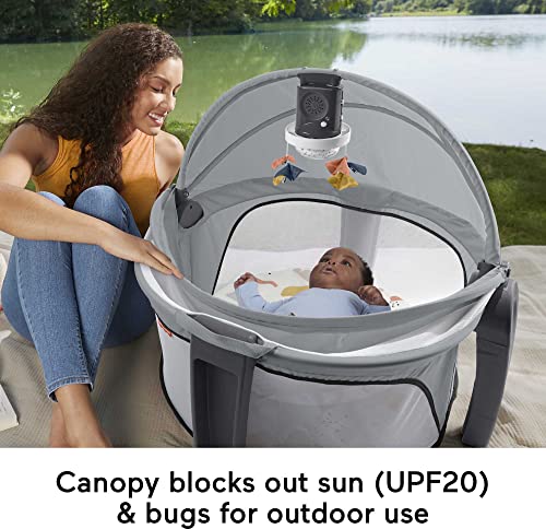 Portable Baby Bassinet with Lights Music & Canopy R124
