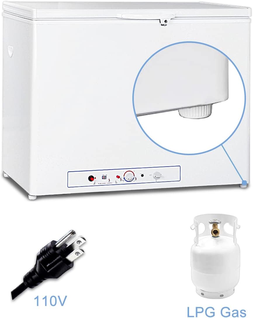 White Propane Freezer 7 Cu.Ft with Lock E5952