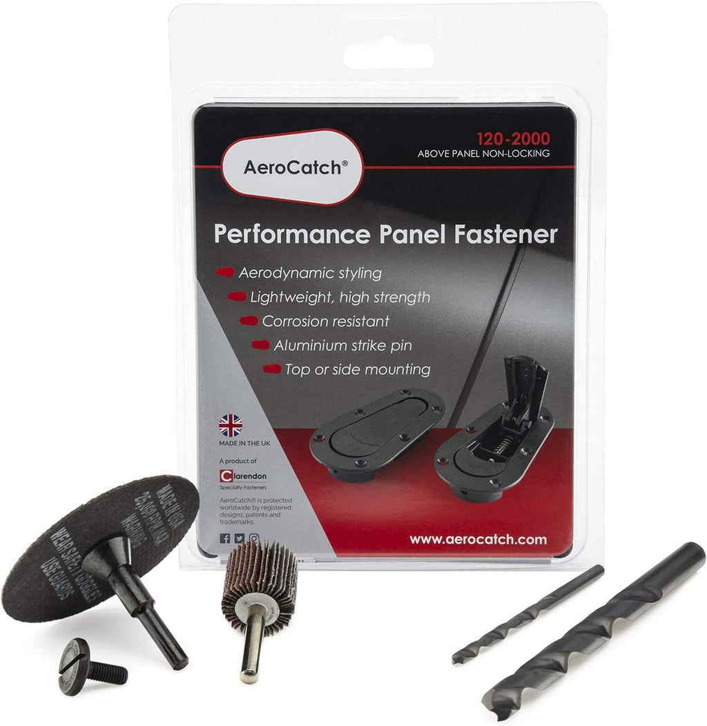 Black Pack of 2 Hood Latch and Pin Kit A900