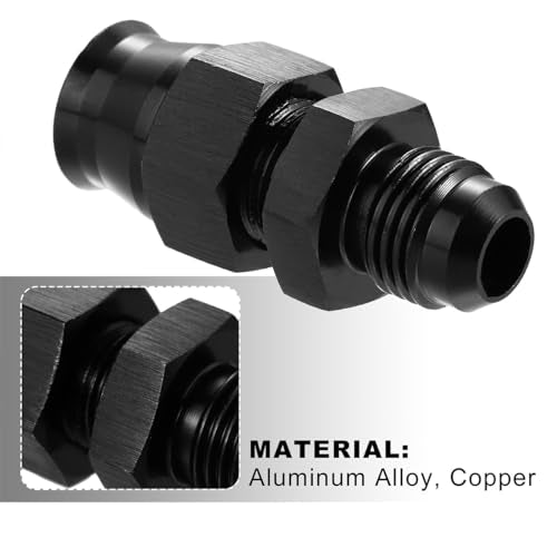 Aluminum Alloy Black Anodized 3/8" Straight Compression Fitting Adapter V3917