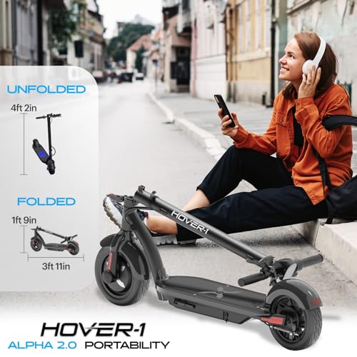 Foldable Electric Scooter with 450W Brushless Motor, 18 mph Max Speed, 10" Air-Filled Tires and 12 Mile Range T11624