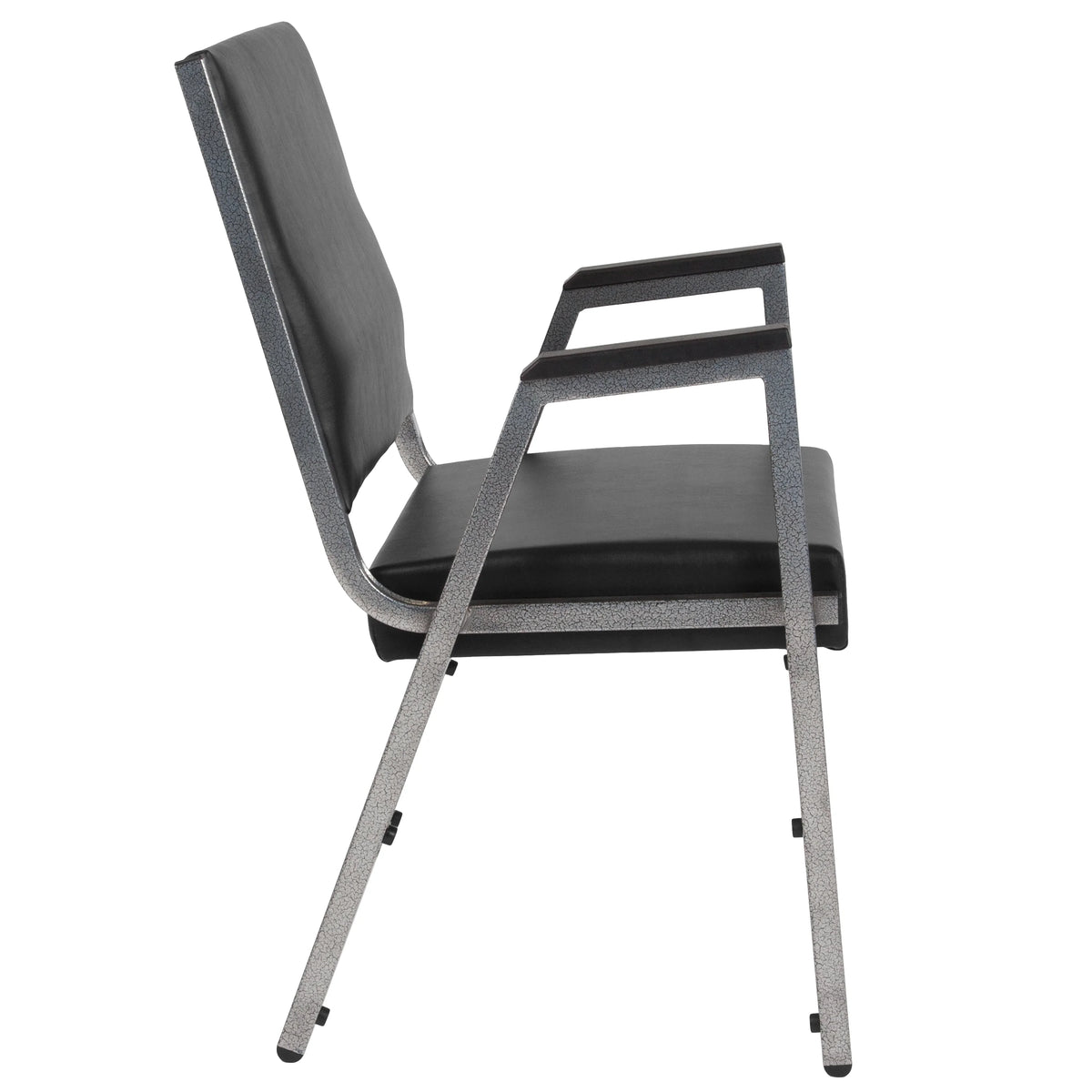 Black Vinyl Bariatric Medical Reception Arm Chair D35806