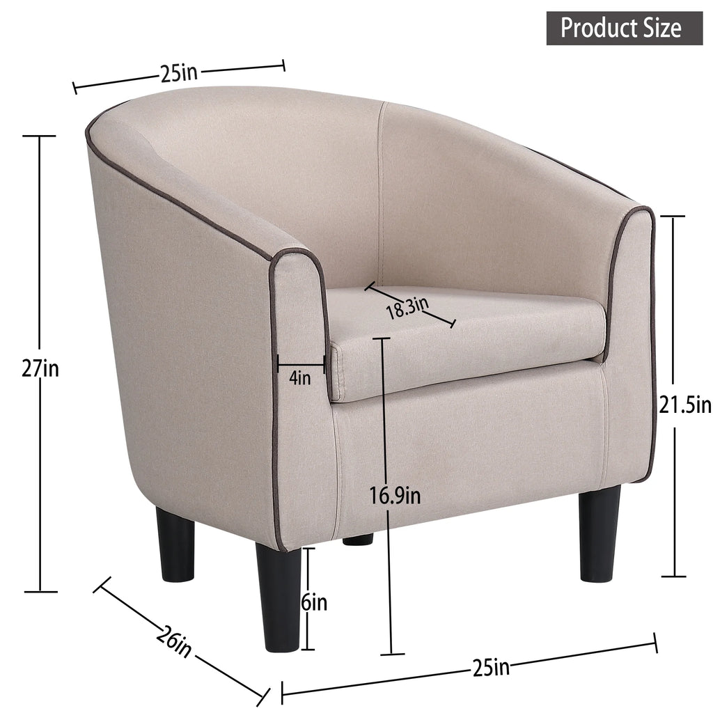 Beige Fabric Accent Chair R981352