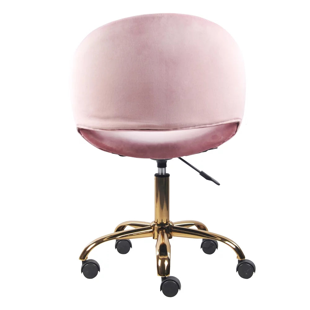 Pink Faux Fur Adjustable Swivel Vanity Chair A233