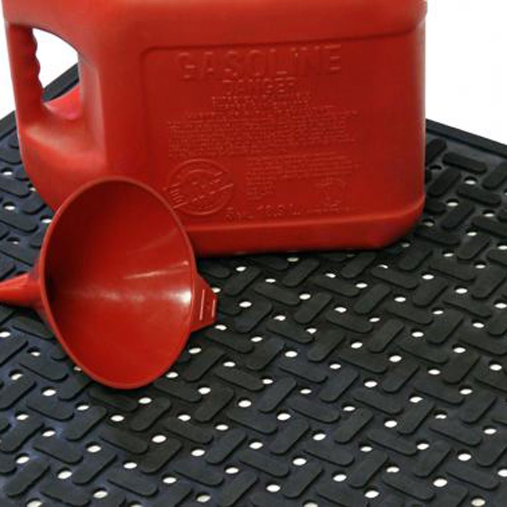 Anti-Slip Grease Proof Kitchen Mat, 3/8 x 36 x 60, Black L36255