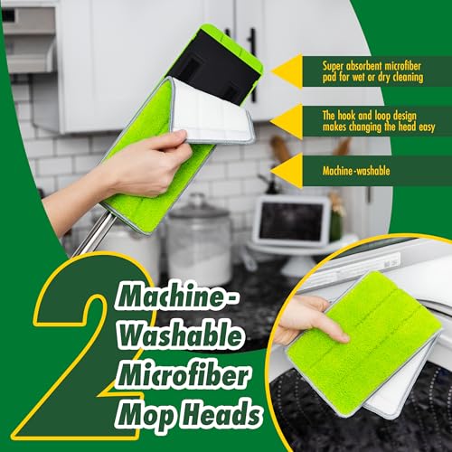 Microfiber Wet & Dry Mop and Bucket System with 4 Pads P598