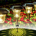 8 Pack Solar Pathway Lights, Stainless Steel J452158