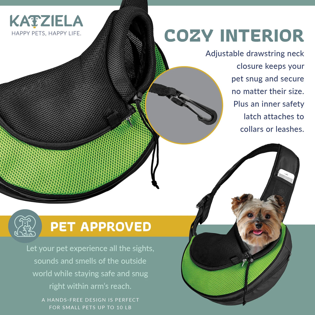 Green Pet Carrier Sling Bag B252174